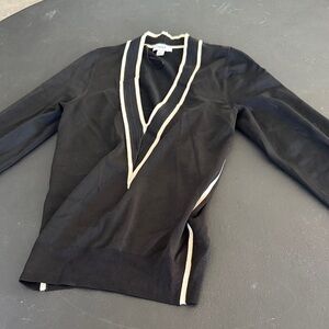 REISS Faith Color Blocked V Neck Sweater